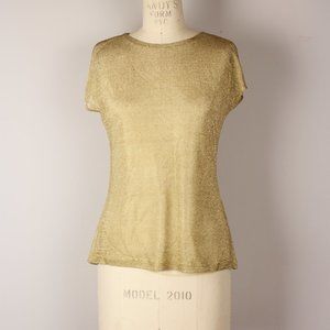 Ralph Lauren Lurex Cap Sleeve Sweater Metallic
